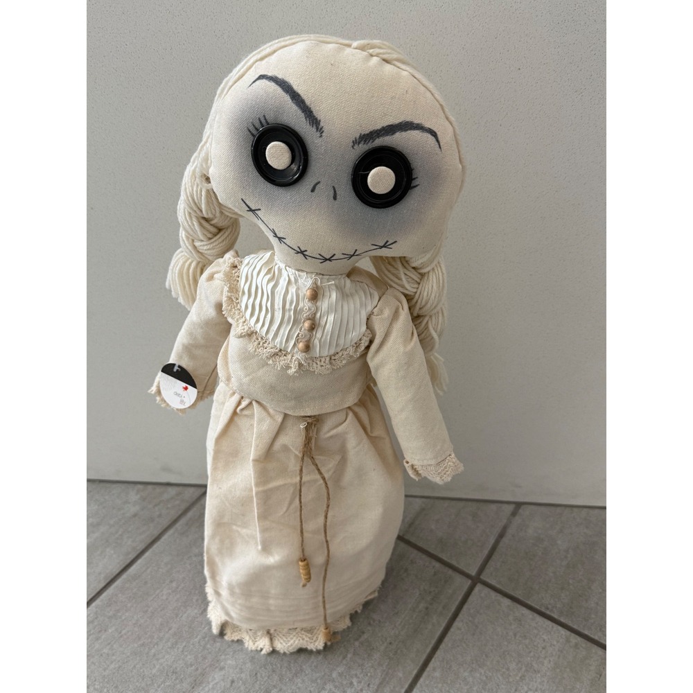 Debi Lilly Design Creepy Goth Standing Doll Halloween Decor Cream‎ Victorian